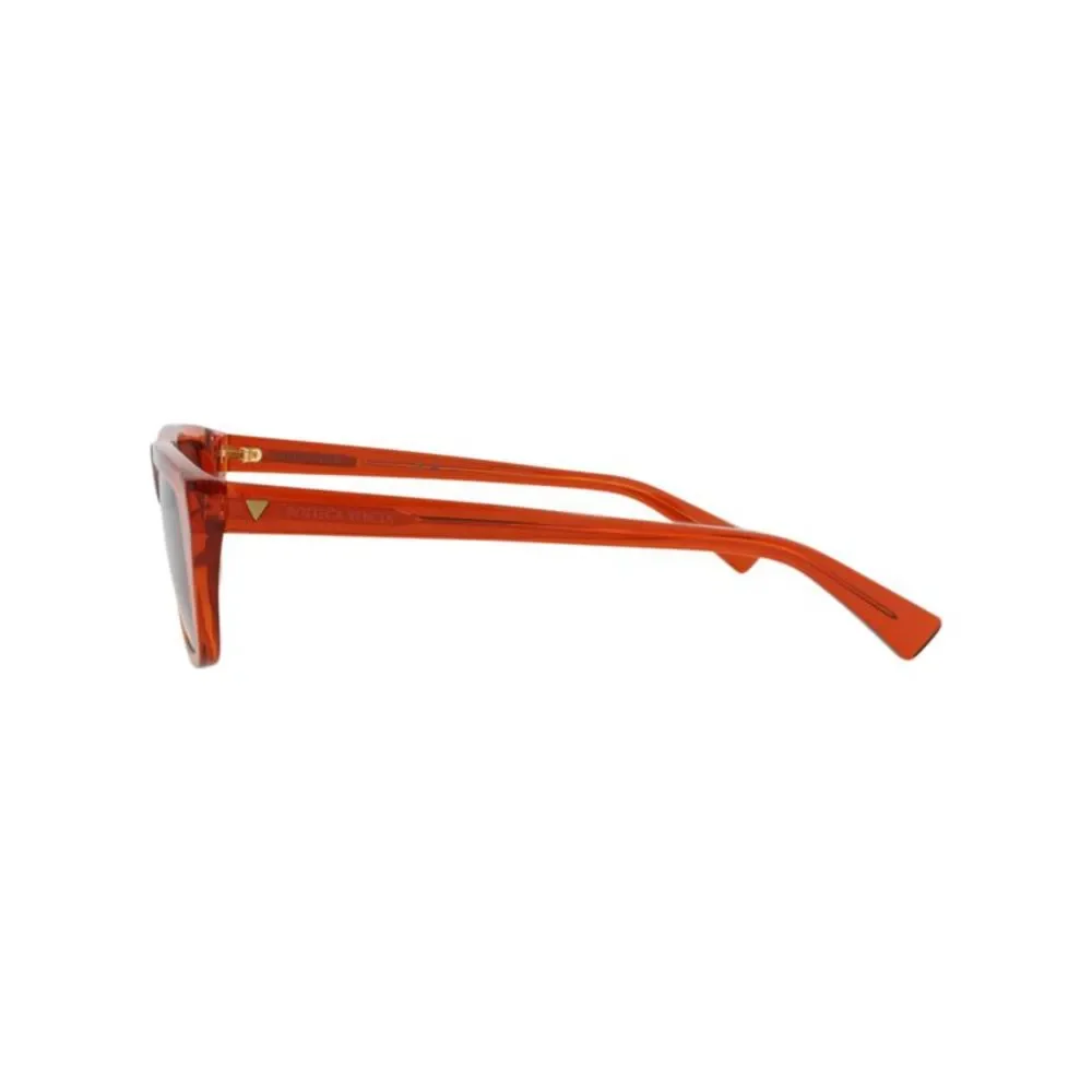Bottega Veneta Square-Frame Recycled Acetate Sunglasses Orange Womens - Picture 3 of 6